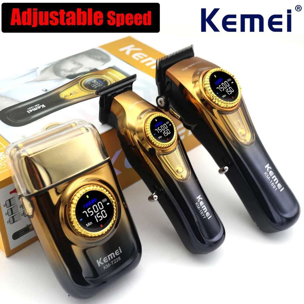 1691 1677 T228 Kit Rechargeable Barber Clippers Electric Cordless Trimmer Professional Men Hair Cutting Hine