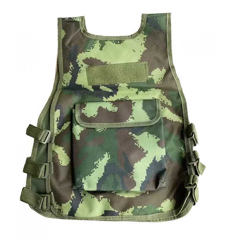 Fans Outdoor Children Tactical Vest Adjustable Camouflage CS Game Vest Kids Nylon Hunting Cosplay Sports Fishing CS Clothing New XJ251114