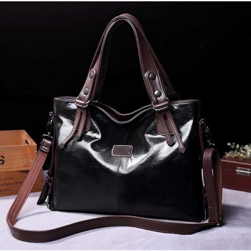 European and American Womens Single-Shoulder Business Bag Large Capacity Soft Leather Bag Laptop Tote Commuter Leather BagW251115