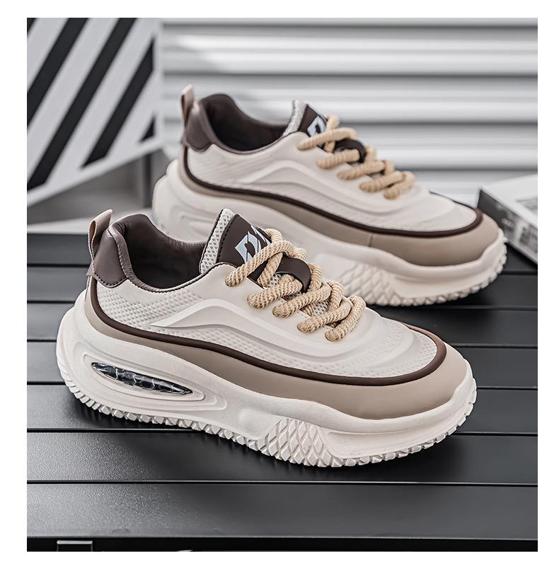 New Free shipping casual shoes men sports shoes thick sole height increasing wear-resistant dad shoes casual fashion trend