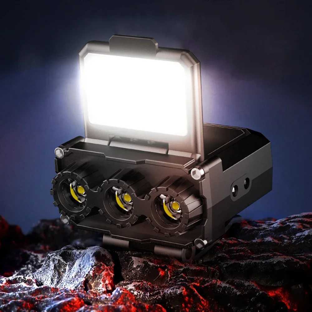 LED Induction Headlamp 7 Modes Type-C USB Rechargeable Mini Cap Clip Light 700Lumens Head Flashlight for Camping Fishing Lantern M251115