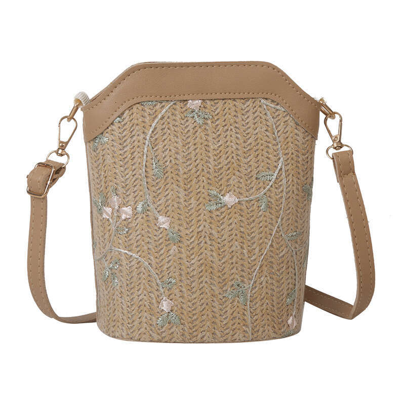 Handmade Beach Bag This Year Small For Women In Summer Trendy And Fashionable One Shoulder Crossbody Bag Popular Lace Grass Woven Bucket Bag On The In
