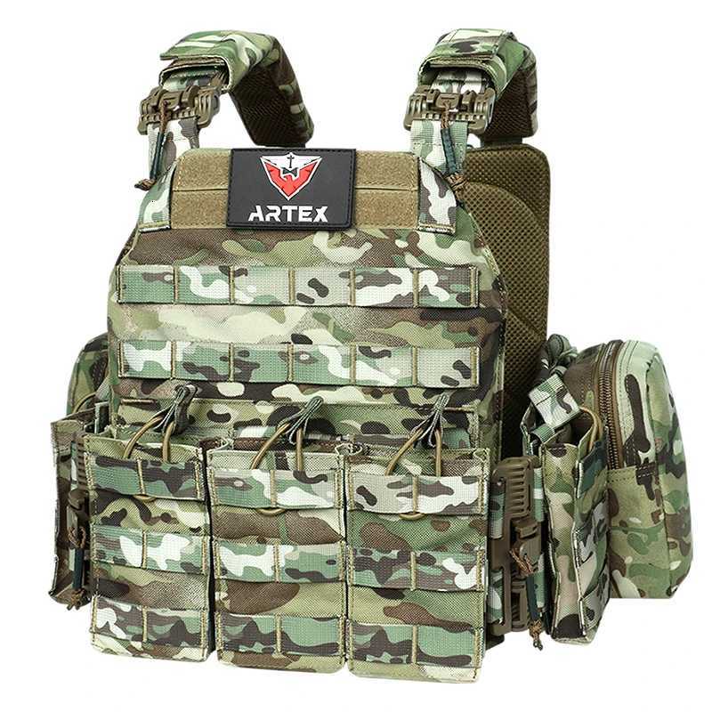 1000D Nylon high quality fabric Quick Release Airsoft Tactical Hunting Vest with triple magazine pouch tactical vest XJ251114