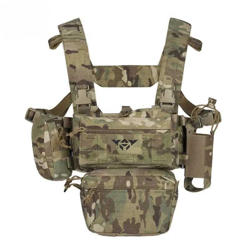 YAKEDA Tactical Chest Rig with 5.56/7.62 Magazine Pouch Holder Pistol Pouch Wing Pouch Molle Dangler Pouch XJ251114