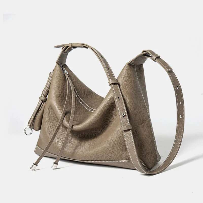 Women Tote Bag Fashion Underarm Pouch Large Capacity Soft Leather Shoulder Bags Casual Portable Commuter Retro Crossbody Handbag
