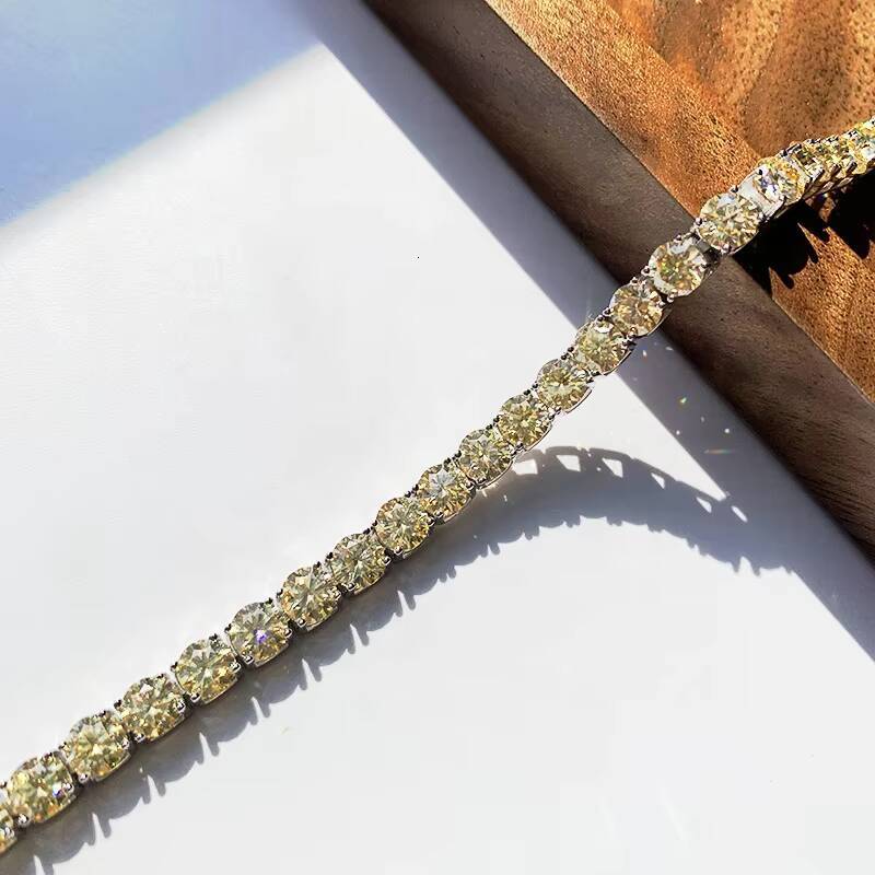 Hailer Hot Sale Tennis Bracelet 18k Gold Plated Bracelet Moissanite for Women