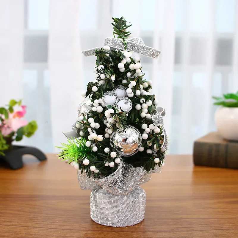 1pc 20cm Merry Christmas Tree Office Home Bedroom Doll Gift Xmas Tree Desk Decoration New Year Gift Christmas Party DecorationM251115