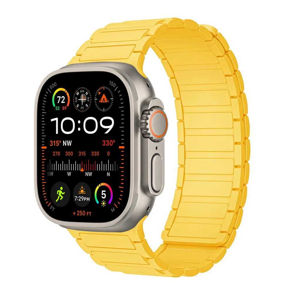 Magnetic Strap For Apple Watch Ultra 2 49mm 44mm 45mm 38mm 42mm 41mm belt Silicone Bracelet iWatch Series 8 7 6 5 9 Se 40mm band W251114