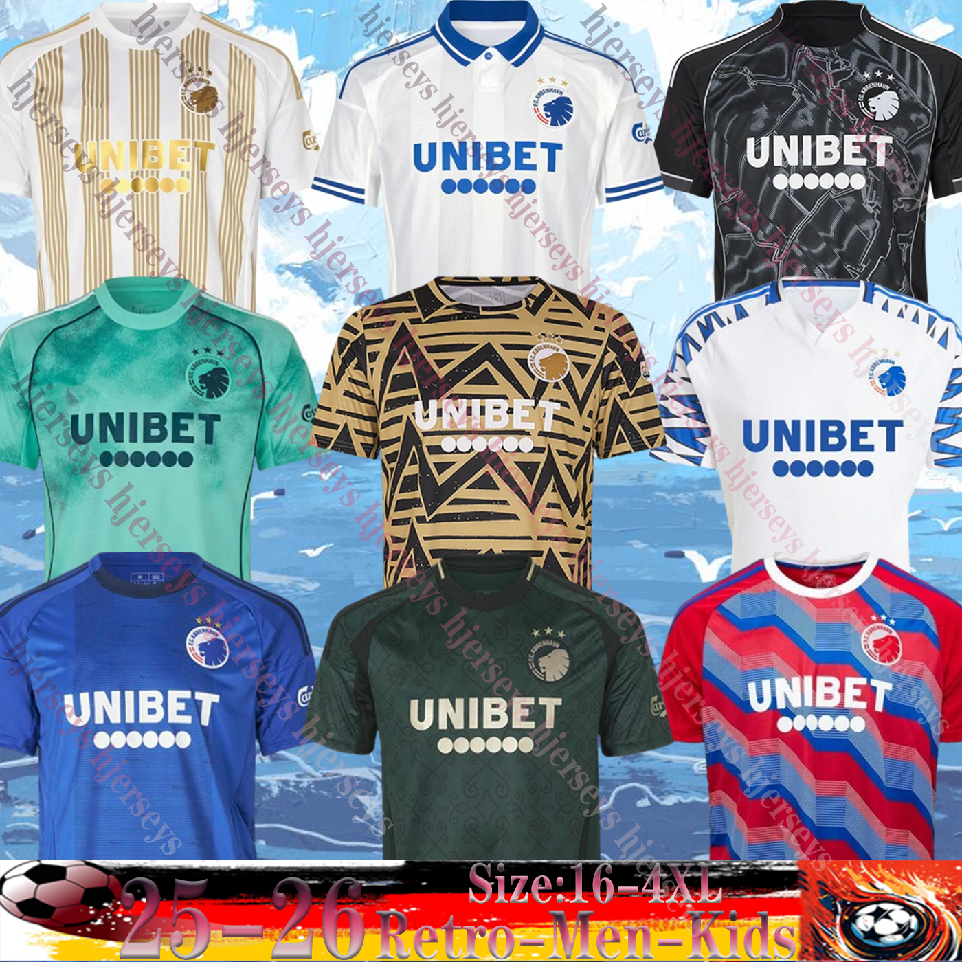 25 26 FC Copenhagen soccer jerseys 2025 Special Edition Gold GONCAES CORNELIUS BARDGHJI VAVRO OSKARSSON White Gold Football Shirts Kit Byens Hold Men football shirt