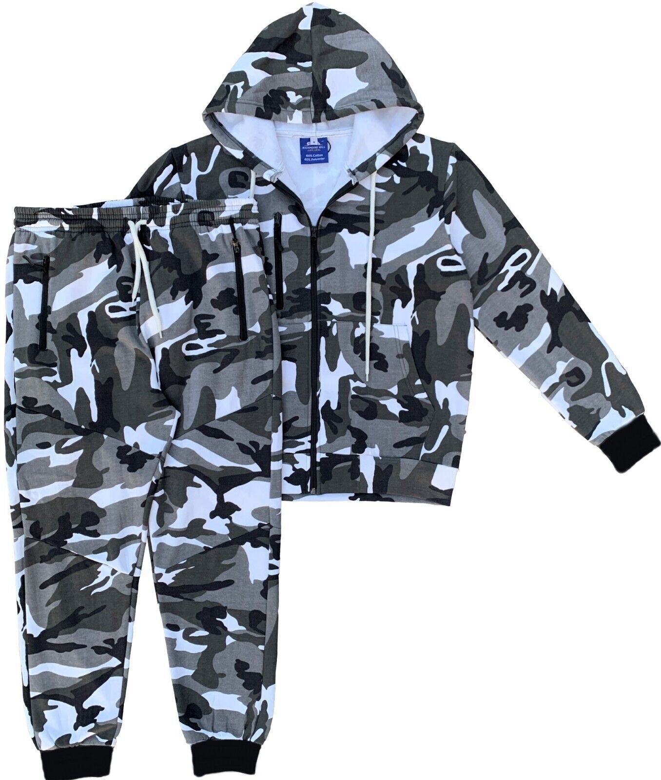 Camouflage Men's Sweat Jogger Soft Fleece suit & Bottom Outfit Med to 5XL &