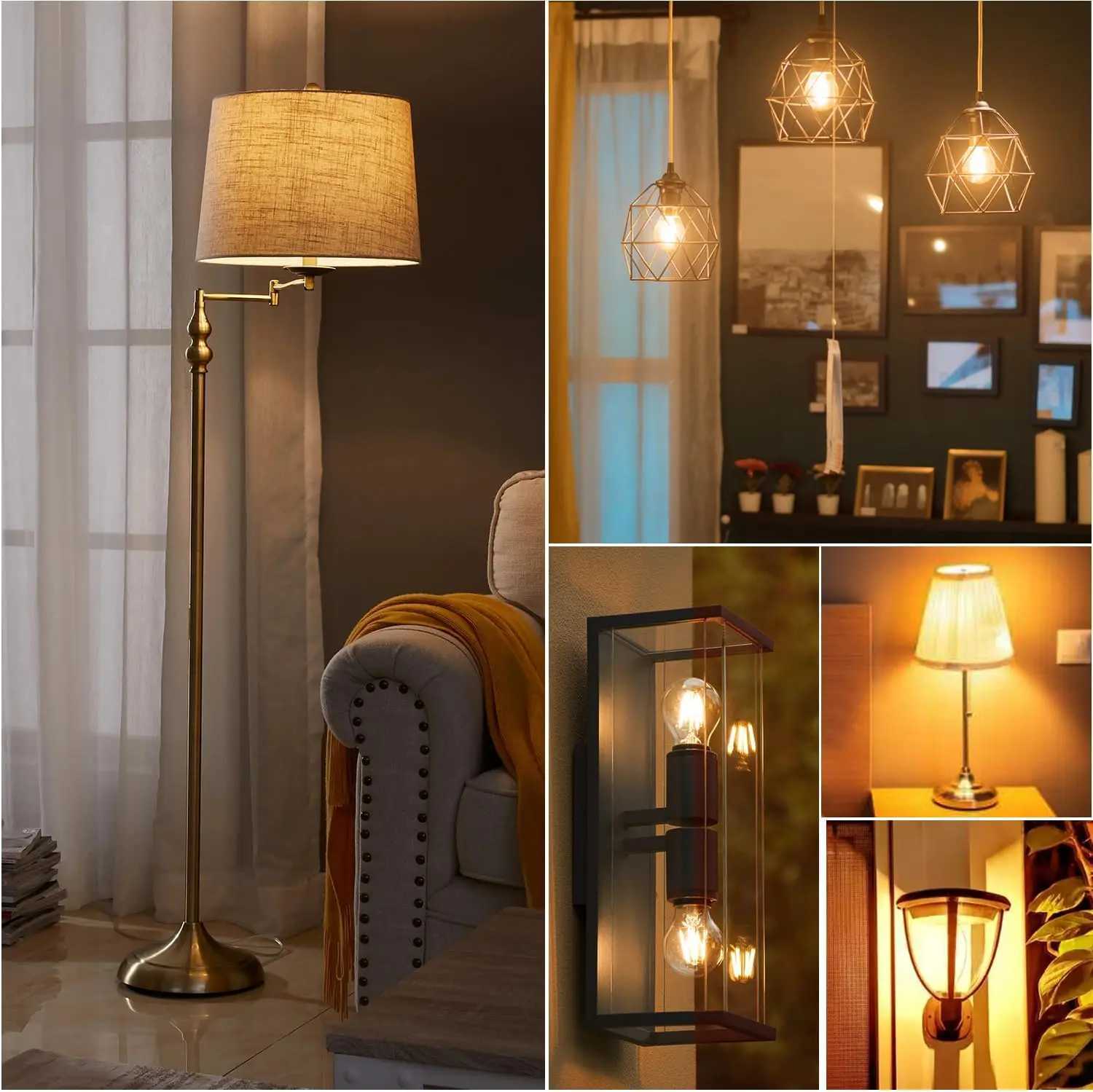 2Pcs Mini Globe G40 Led Bulbs E27 220V E14 E12 Warm White Dimmable Vintage Replaceable Pendant Garland Filament Lamp Decor Light C251115