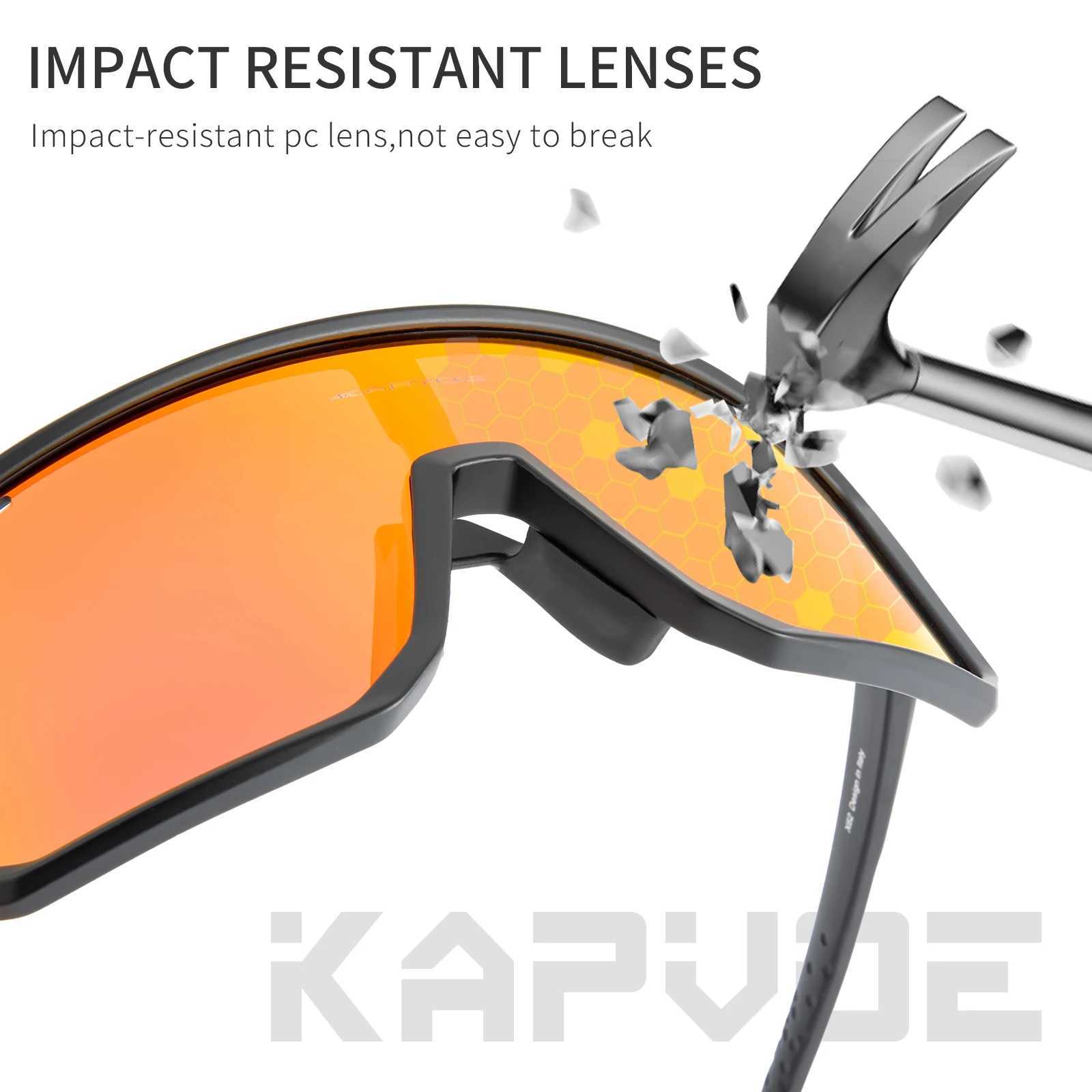 Kapvoy photochromic sunglasses MTB bicycle glasses UV400 mens outdoor sports running glasses road cycling goggles Y250414