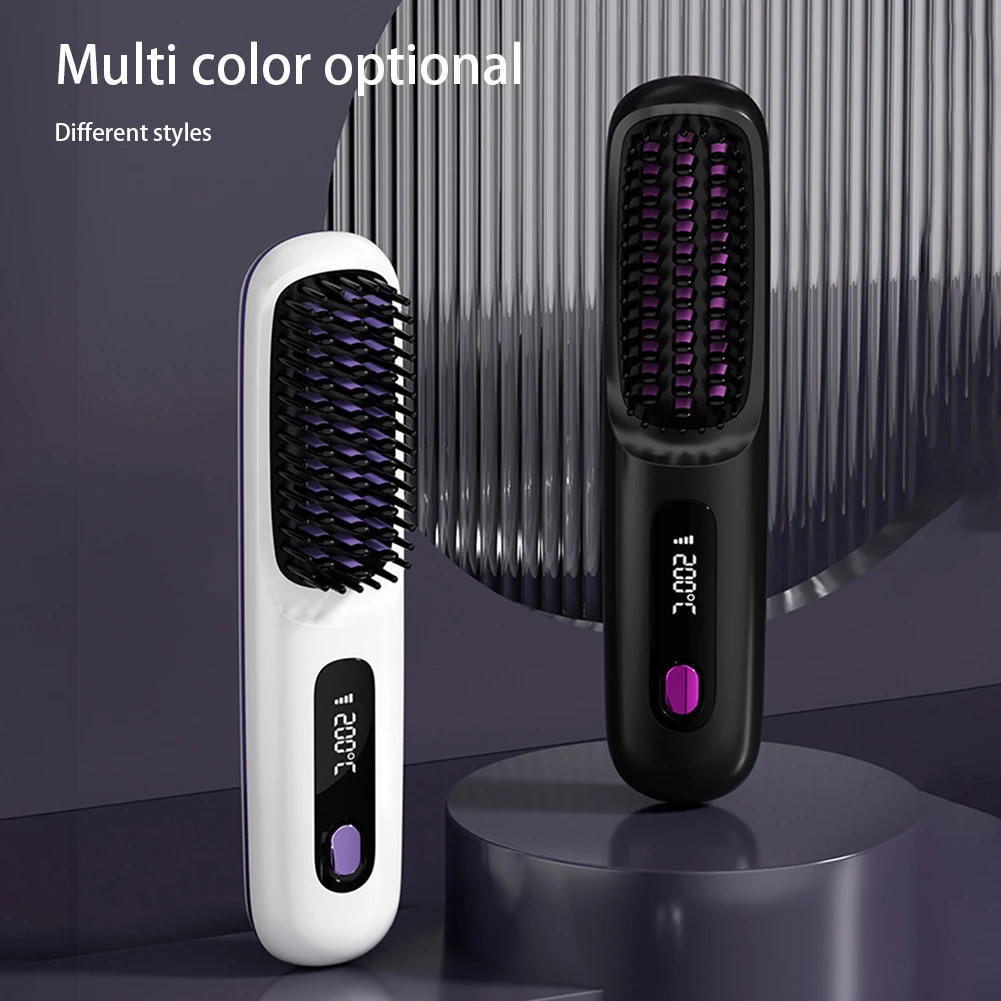 Hair Straightening Comb With Digital Display 3 Level Adjustables Hair Flat Irons Hair Styling Tool 250414