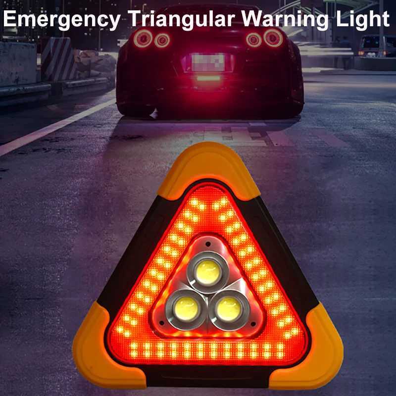 3-in-1 Solar Emergency Triangular Warning Light Safety Emergency Breakdown Alarm Lamp Portable Solar Light for Camping Working M251115
