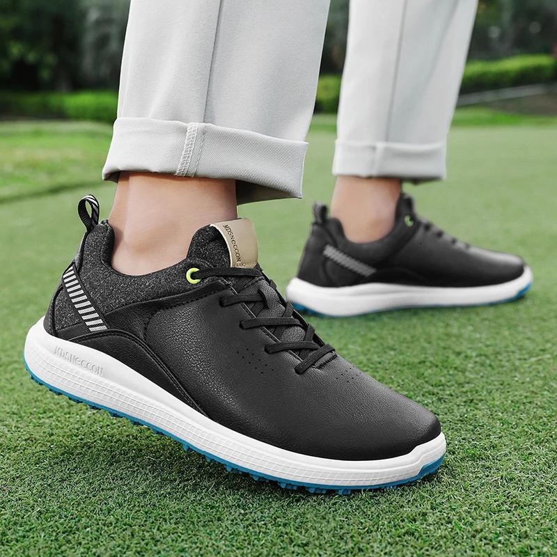 Waterproof mens golf shoes lace up golf training sports shoes stab free golf coaching machine breathable business dress shoes casual travel 250411