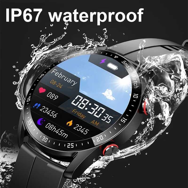 ECG+PPG BT Call Smart Watch Men Laser Health Blood Pressure Fitness Sports Watches Man Sports Waterproof Smartwatch T250415