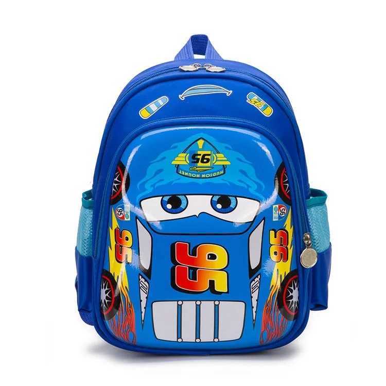Disney New Disney Boys Car Cartoon Boys Bag Frozen School Childrens Backpack Boys Backpack 1-6 Years OldXJ250414