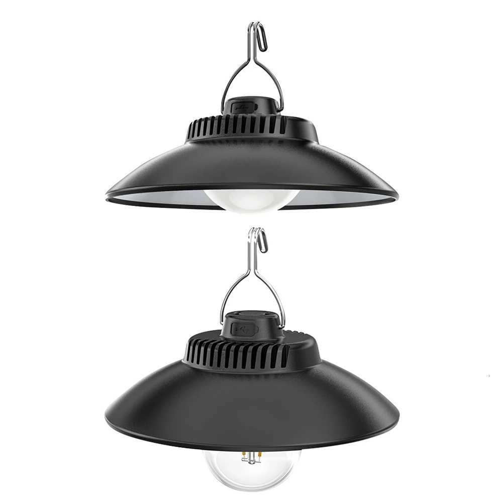 Retro Lighting Lantern Waterproof with Hook Decorative Hanging Lights Type-c Charging Garden Decoration Lamp for Outdoor Travel M251115