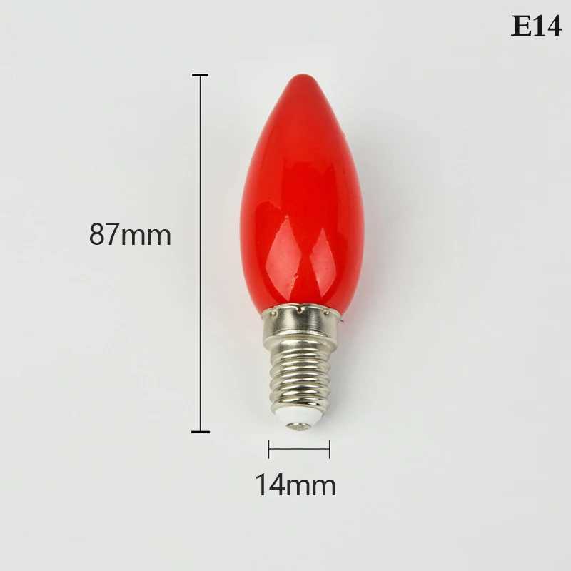 YY1Pc 2025 LED Altar Bulb E12/E14 Red Candle Buddha Lamp Temple Decorative Lamp Buddha Bead Lamp LED Candle Bulb Home Decor C251115