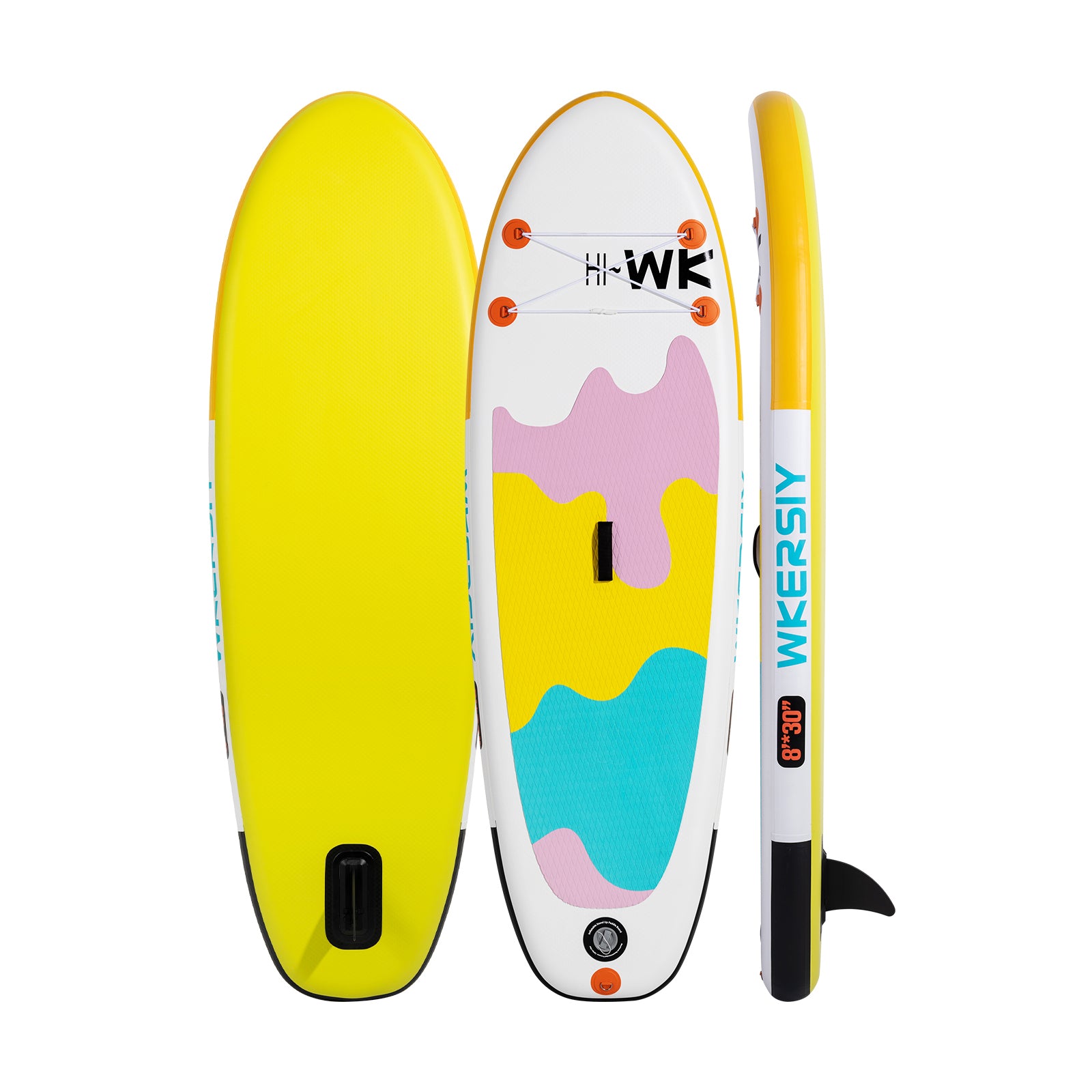 WKERSIY 8ft Green Kids SUP Ultra-Stable Youth Paddle Board, Lightweight & Parent-Friendly Design surfboard stand up paddle board inflatable Surfboards