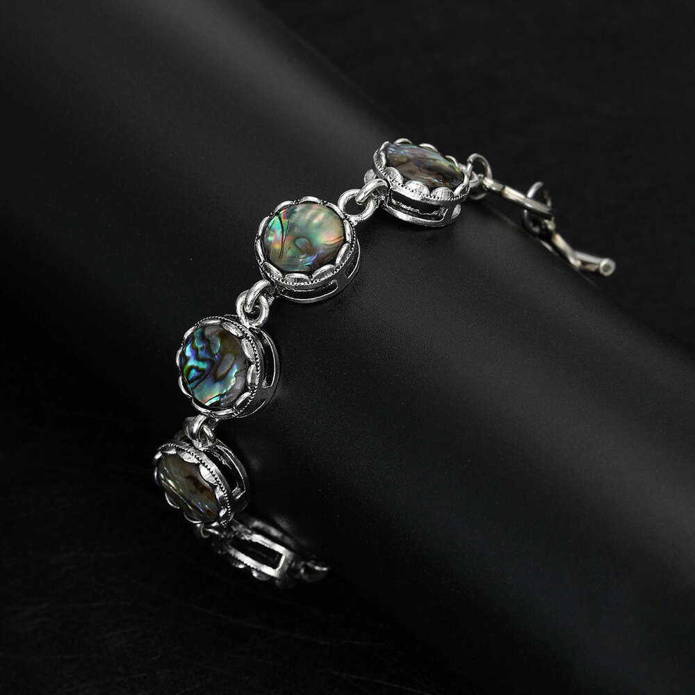 Fashionable Abalone Shell Creative Adjustable Three Loop Buckle Bracelet Ins Wind Hand Accessories