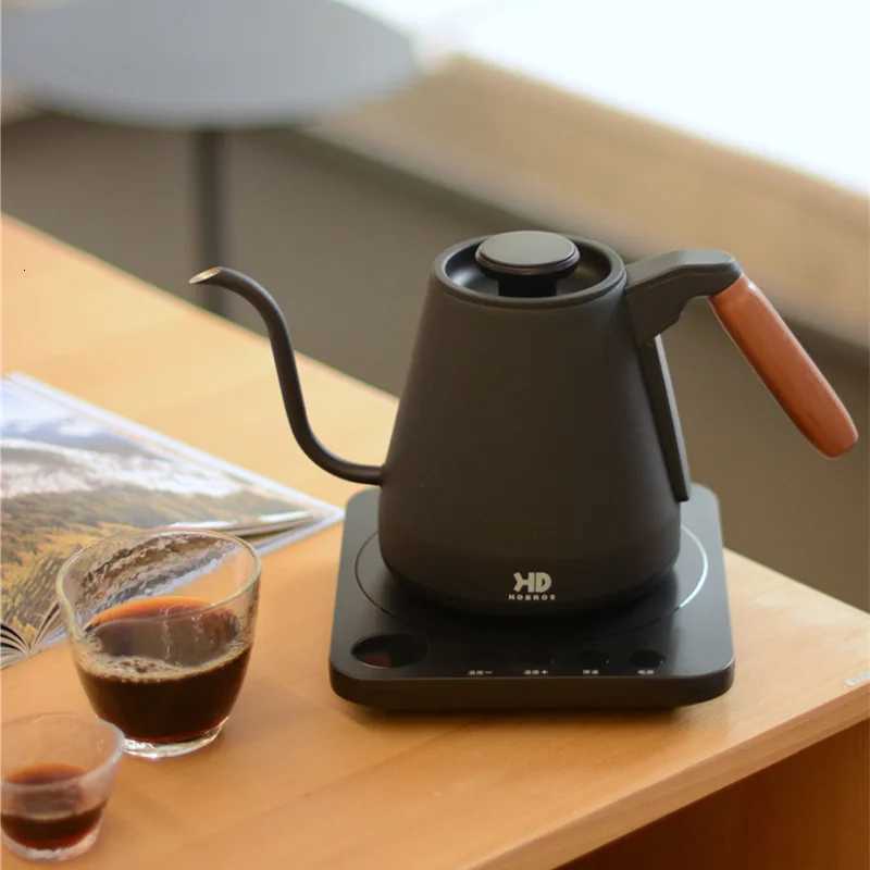 800ml Gooseneck Electric Kettle Hand Brew Coffee Pot Smart Teapot Household Thermo Pot Temperature-Control Heating Water Bottle Y251114