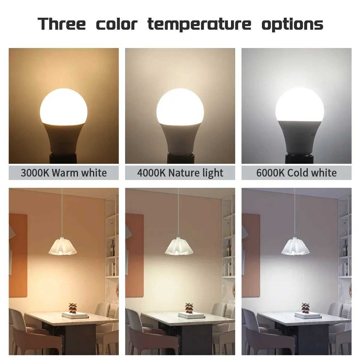 5PCS Bombilla No Flicker Led Bulb Lamp 10W E27 AC 220V 120V Light Warm White Natural Lighting 3000K 4000K 6000K for Bedroom C251115