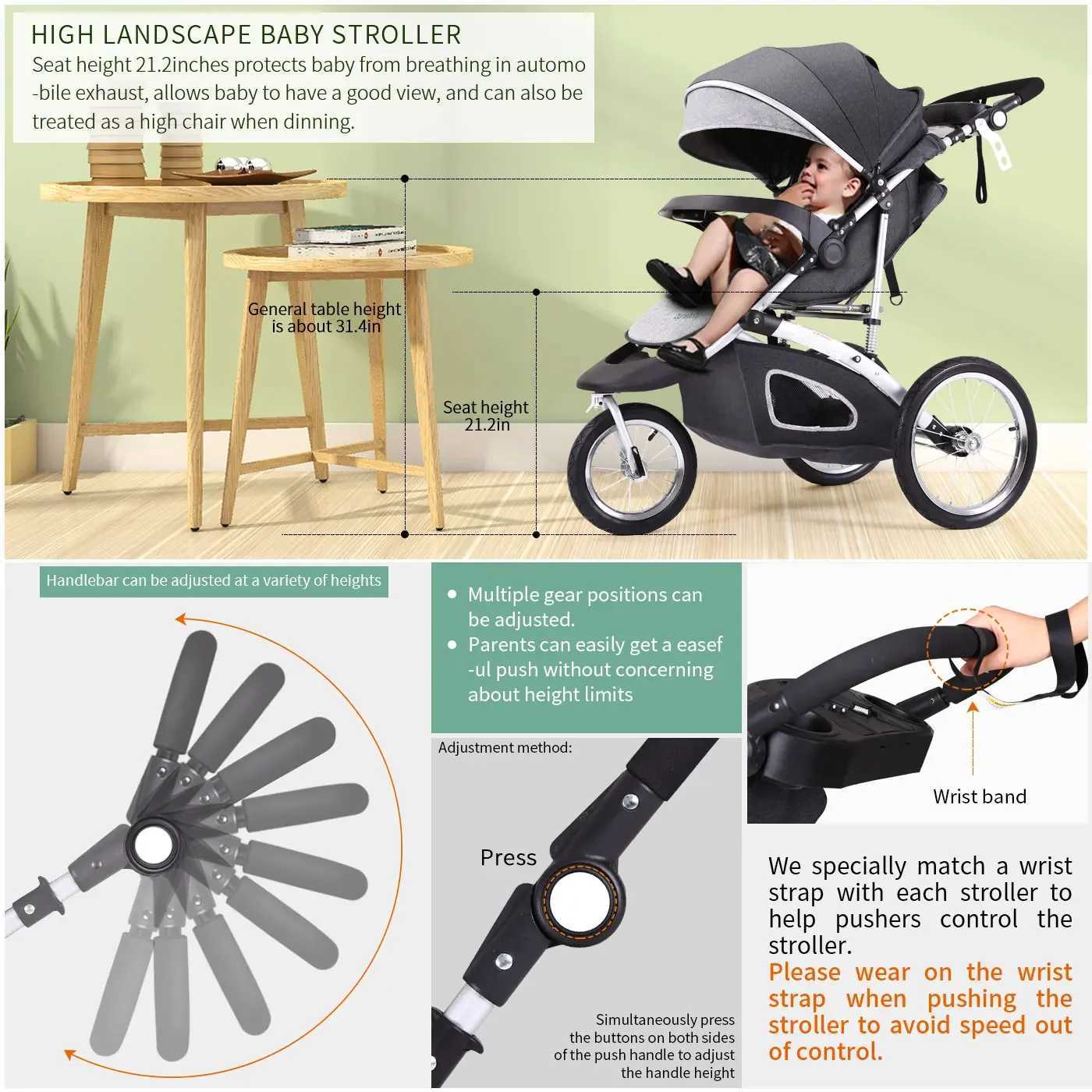 Foldable jogging scooter for single child jogging compact and ultra light scooter that can be carried for travel X250415
