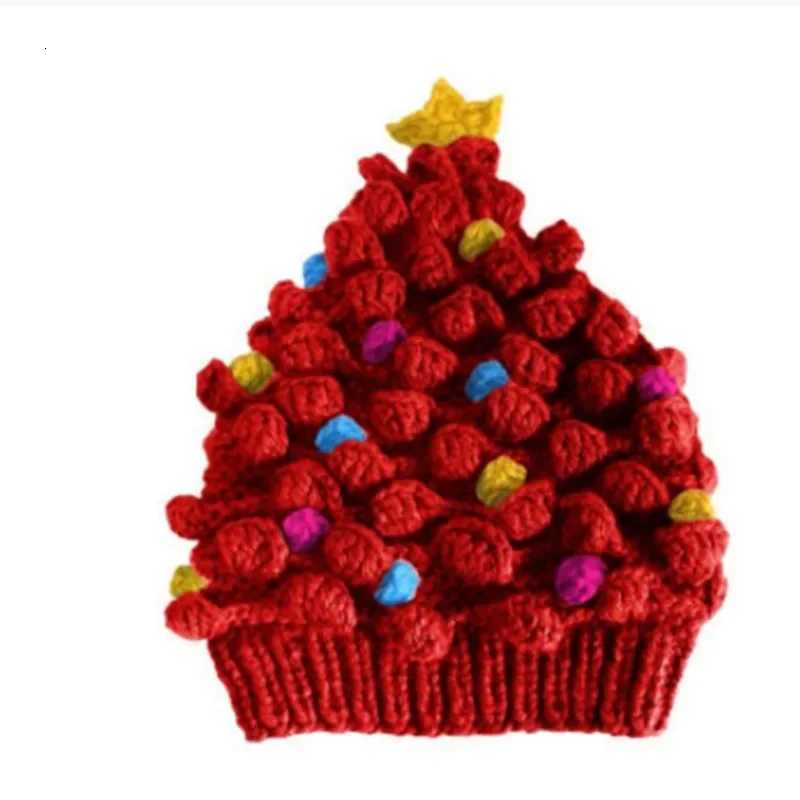 1PC Christmas Tree Style Knitted Hat Funny Festive Warm Cap for Autumn Winter Creative Christmas Party Hat Unique Xmas Gift Y251115