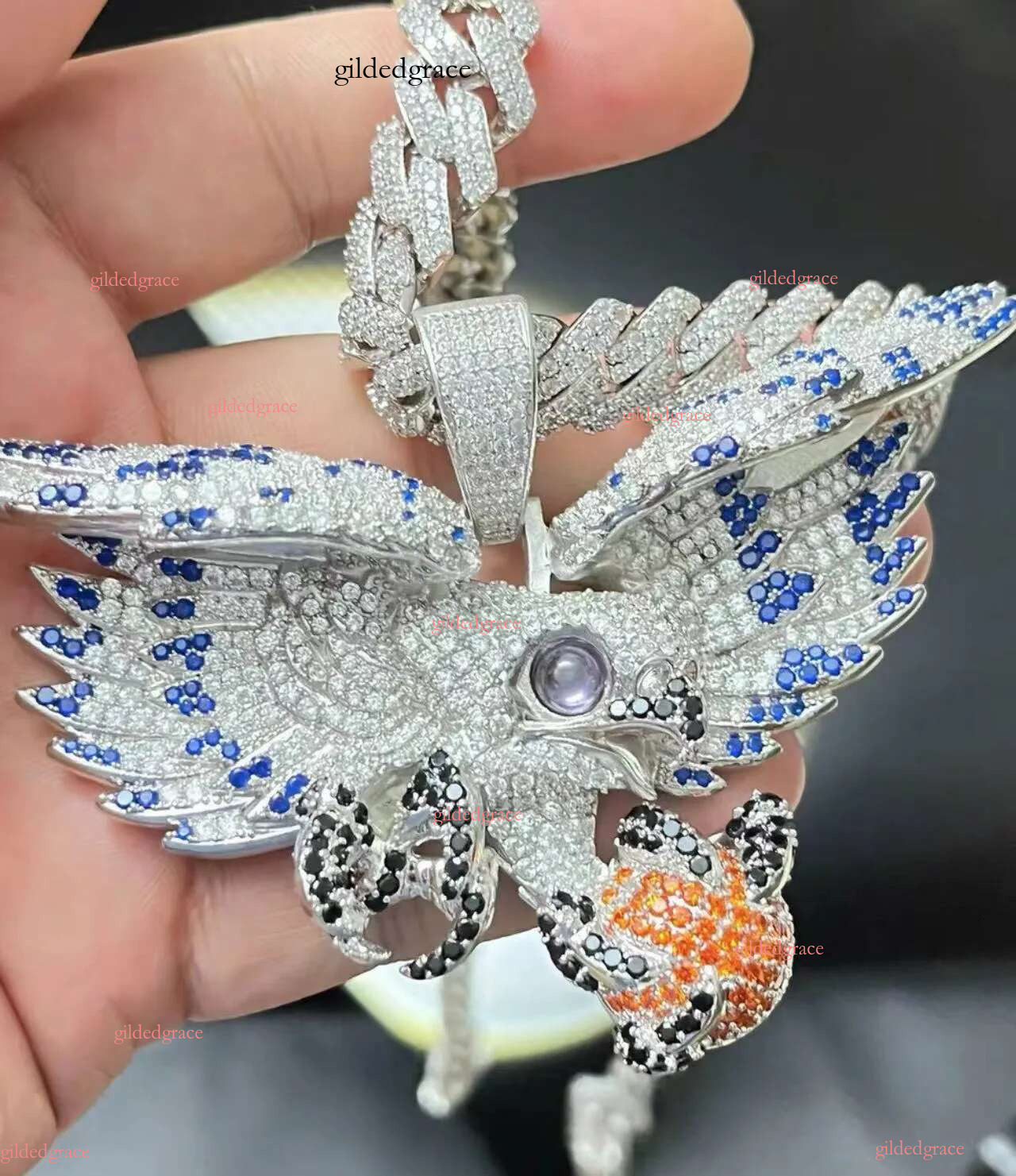 Factory Initial Pendant Iced Out Jewelry Gold Plated Vvs Moissanite Dias Cuban Chain 3d Custom Name Hip Hop Letter CFKE