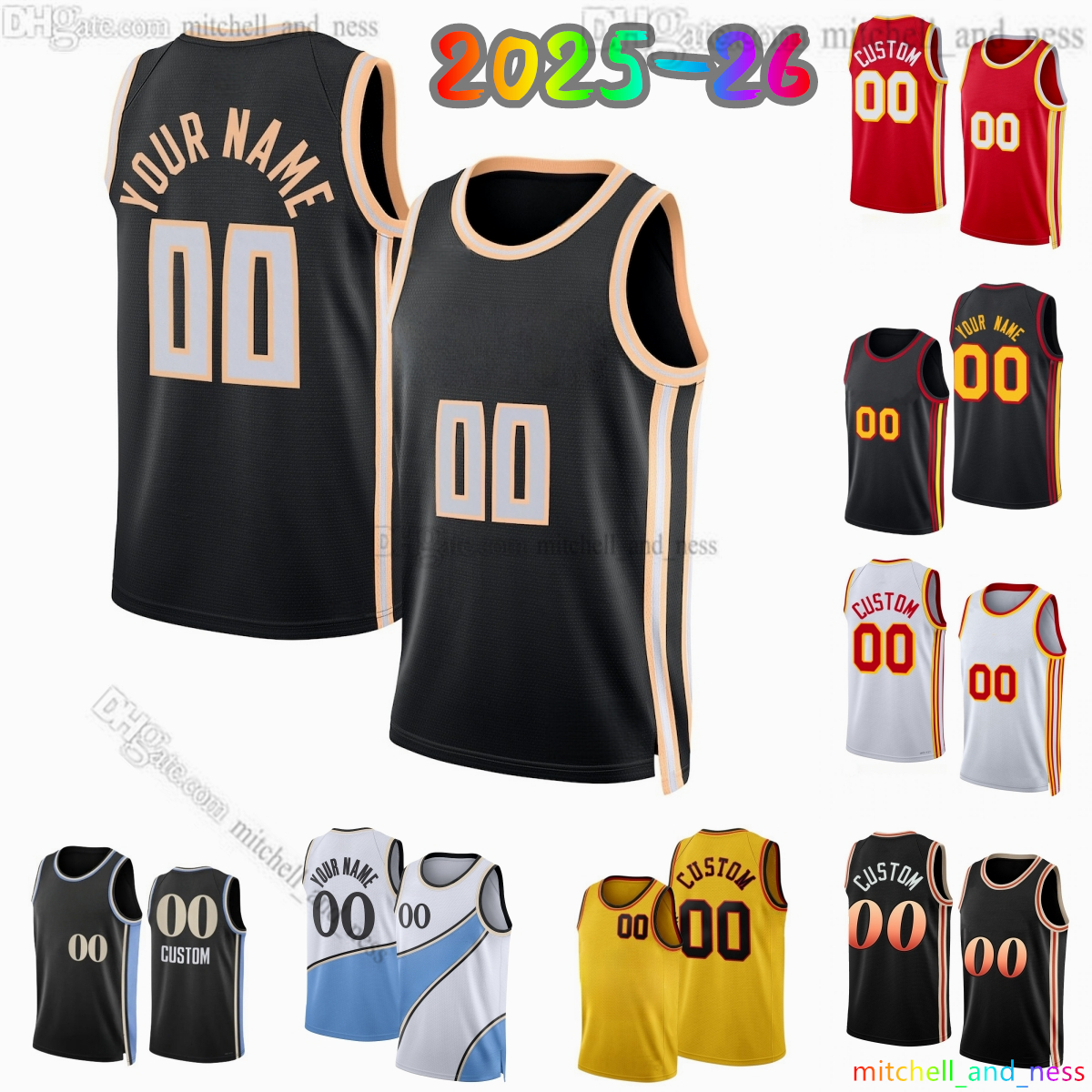 Custom 2025-26 City 1 Johnson Printed Basketball Jersey 11 Young 8 Porzingis 17 Okongwu 10 Risacher 7 Alexander-Walker 27 Krejci 3 Kennard 5 Daniels Jerseys Shorts