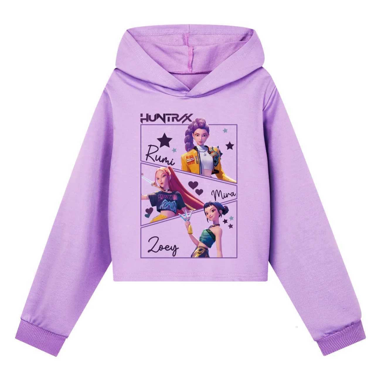 KPop Demon Hunters Huntrix Kids Hoodie Baby Girls Teen Cartoon Fashion Sweatshirt Casual Autumn Coats for YouthW251115