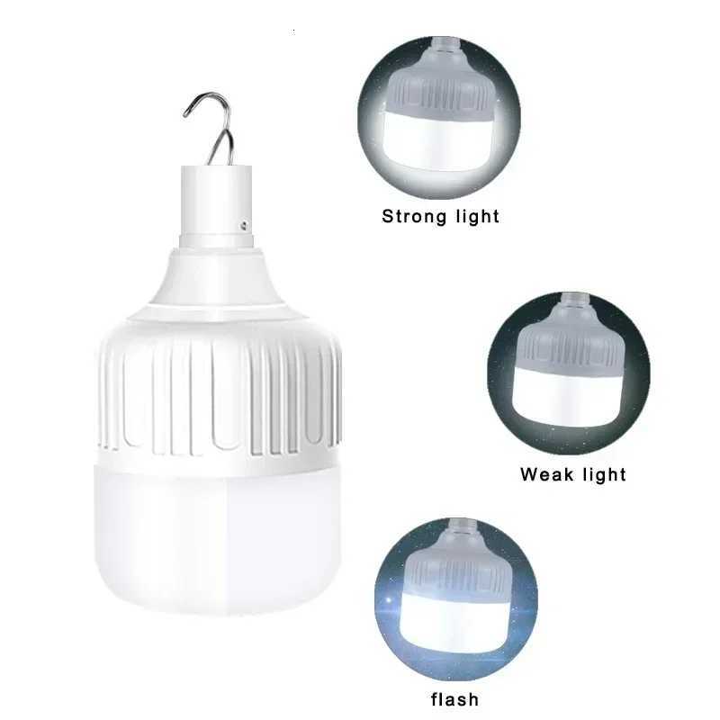 Outdoor USB Rechargeable LED Lamp Bulbs High Brightness Emergency Light Hook Up Camping Fishing Portable Lantern Night Lights M251115