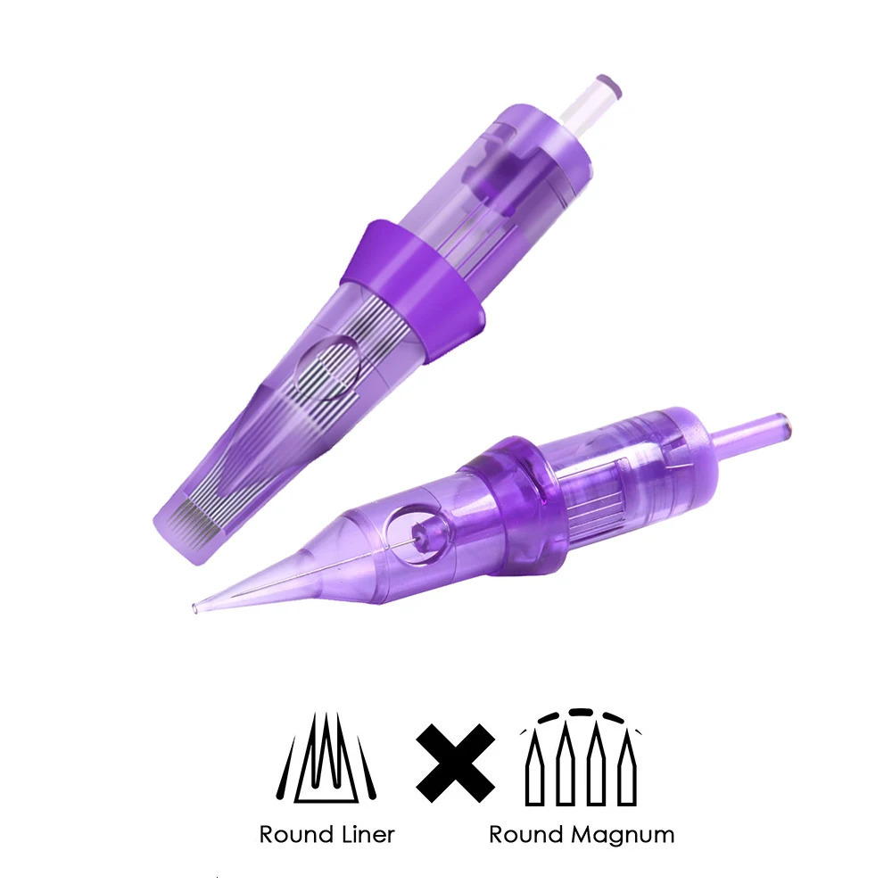 50PCS RL/RS/RM/M1 Professional Tattoo Cartridges Needles Standard 0.M Disposable Tattoo Needle For Permanent Makeup Machine 250409