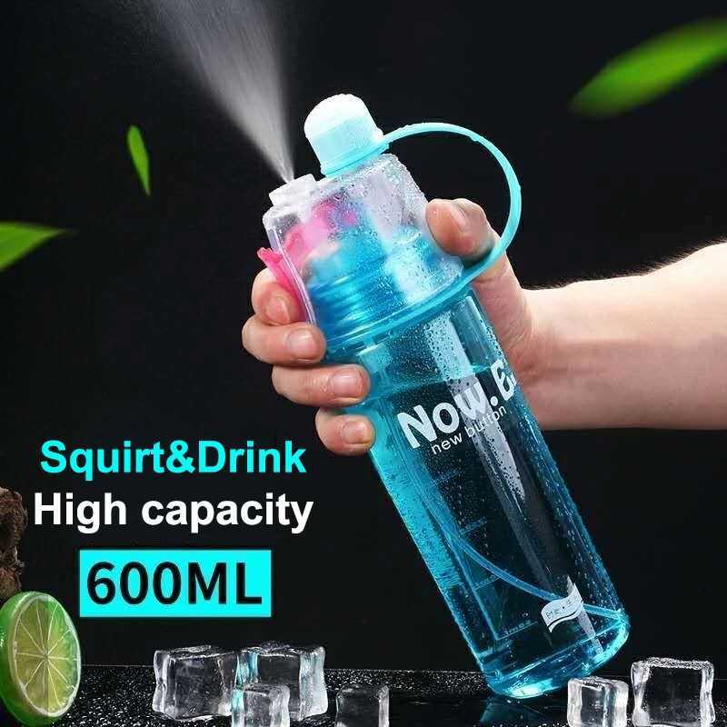 Sports Water Bottle Spray Cup Outdoor Portable Kettles Jug Large Capacity Men And Women 600mlW251114