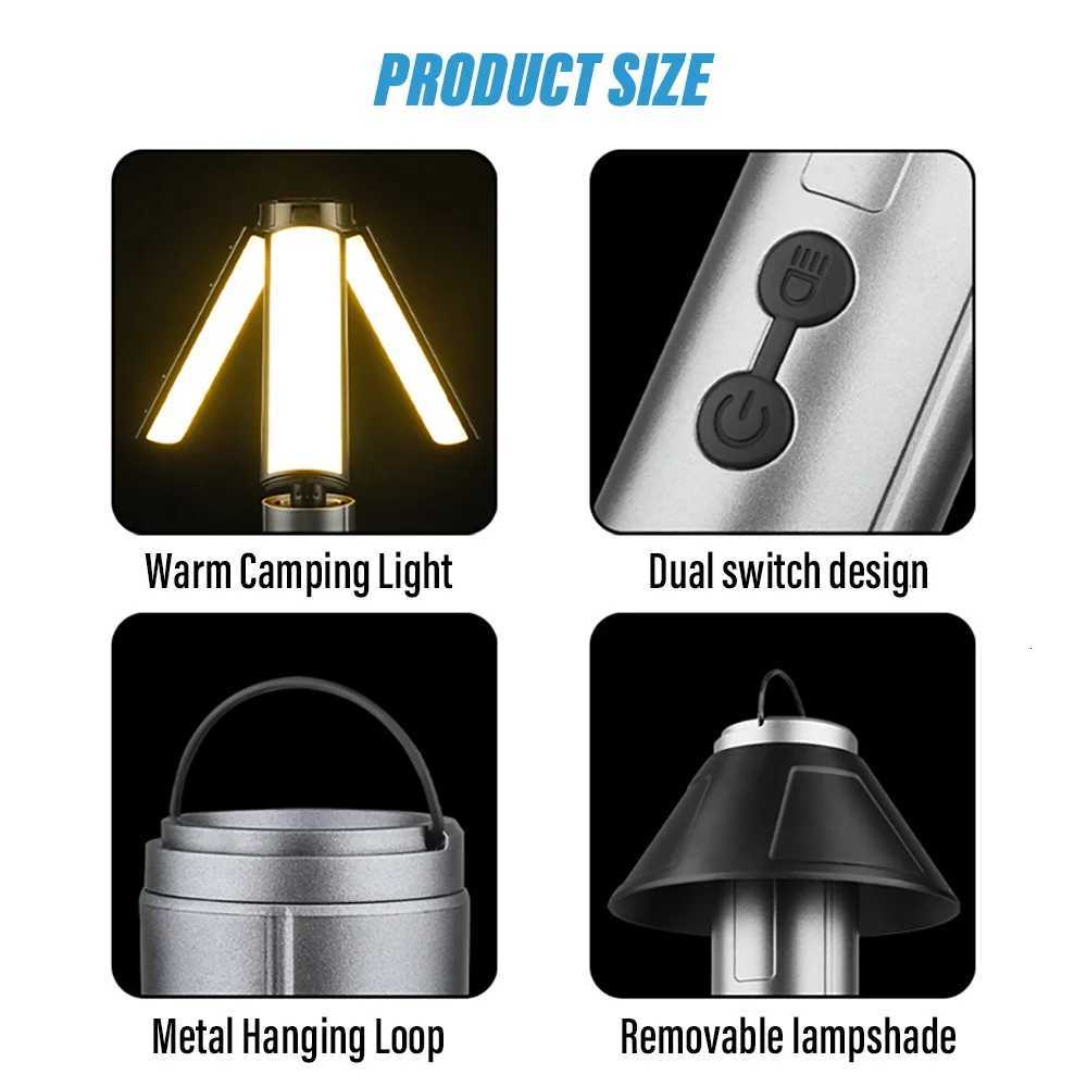 Multi-functional camping light Cmping light / flashlight 2 in 1 Fretable light pole Suitable for outdoor Campinge retrac M251115