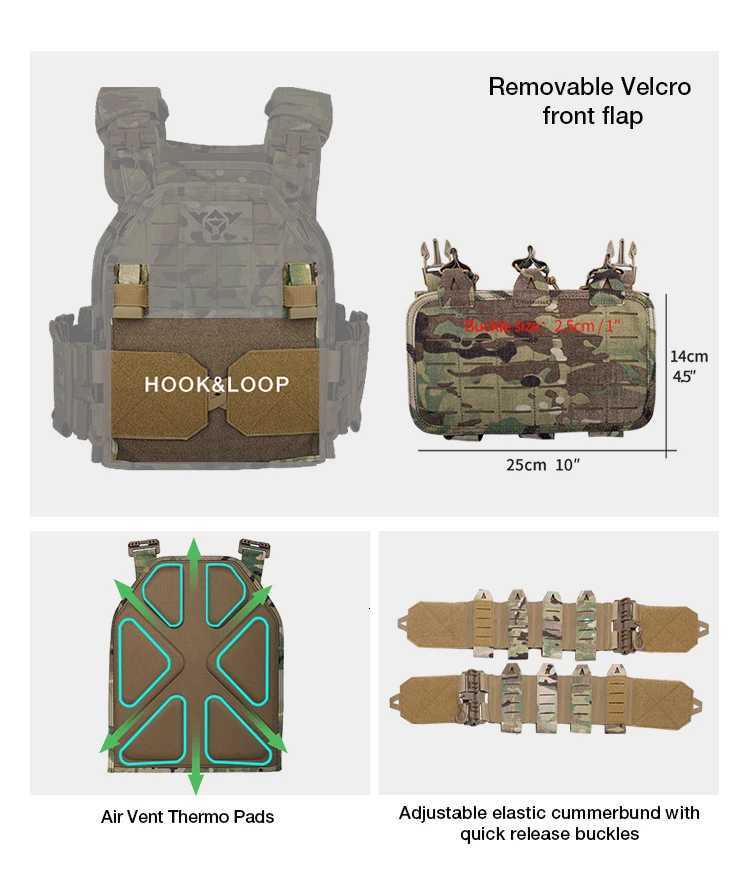 YAKEDA Plate Carrier 6094 Vest Light Weight Quick Release Laser Cutting SWAT Combat 1000D Molle Chaleco Tactical Vest XJ251114
