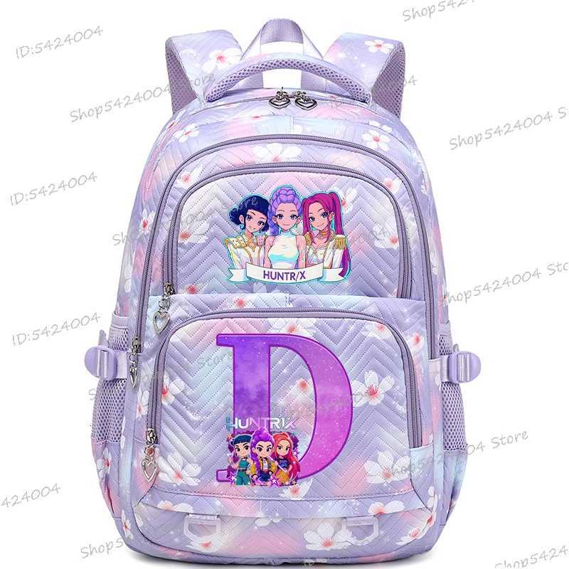 New Movie characters Childrens Schoolbag Cartoon Letter A-Z Alphabet Backpack Student Women Men Anime Kpop College Bag GiftsW251114