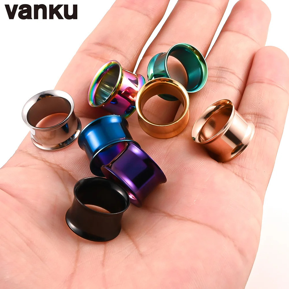 Vanku 16pcs Steel Ear Plugs and Tunnels Piercings Screwed Earring Expander Earlet Gauges Body Jewelry 250408