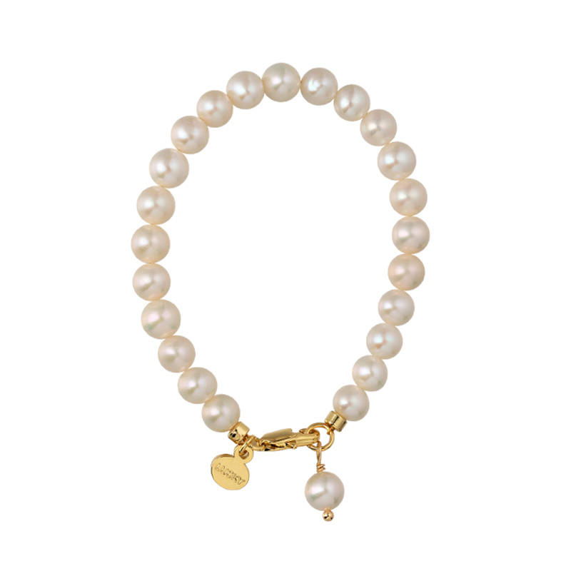 Natural freshwater pearl bracelet, stacked jewelry