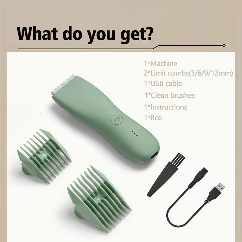 for Men Beard Face and Intimate Trimmer Body Shaver Groomer Ceramic Male Electric Hair Clipper 251111 C260312