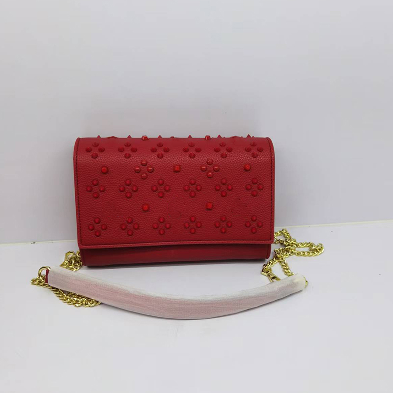 Luxury Designer Bags Women's CL Shoulder Bag Trendy Rivet Beading Elegant Crossbody Bag Wallet Purse with Leather Strap & Box Good quality 8colors