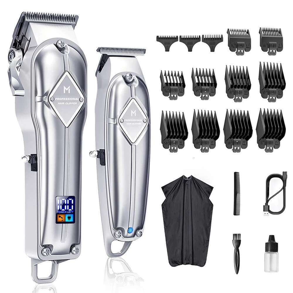 Limural Clippers For Men Professional Hair Beard Barbers Cordless Close Cutting T-Blade Trimmer Kit