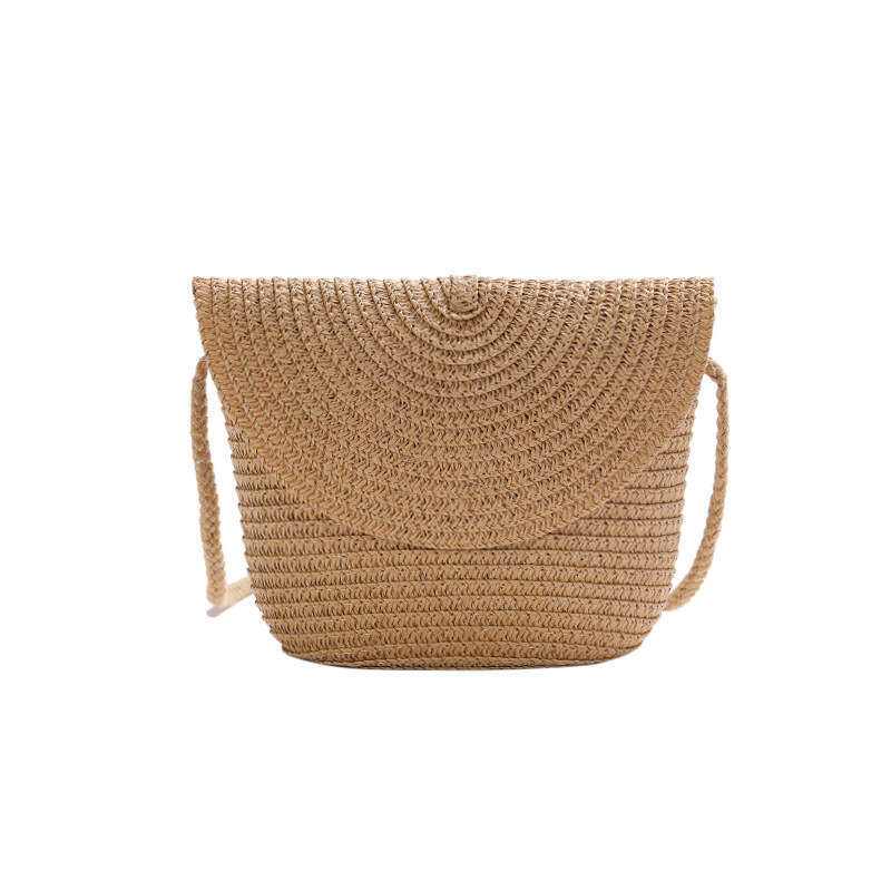 Handmade Beach Bag Cute Straw For Young Girls, Mobile Phone Crossbody, Zero Wallet, 2025 New Summer Beach Handmade Woven Shell Bag Kq2