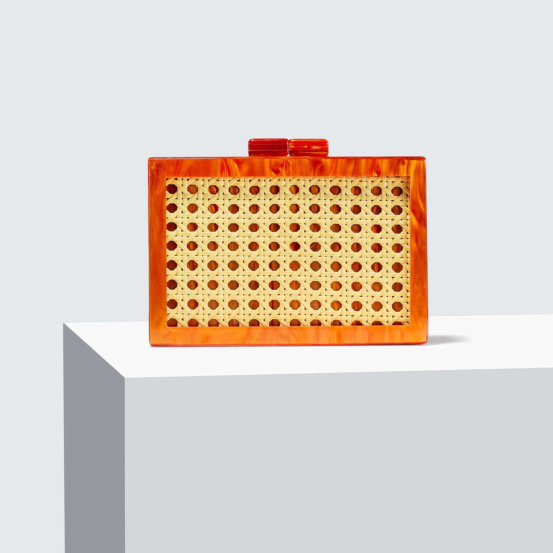 Womens New Fashion Green Vine Weaving Acrylic Dinner Bag Single Shoulder Oblique Cross Banquet Handbag