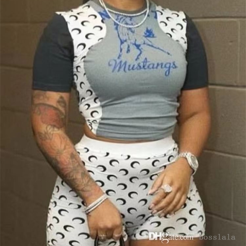 Plus Size 3xl Designer Womens Fashion Tracksuits Print Two Piece Shorts Set Short Sleeved T-shirts Women Outfits