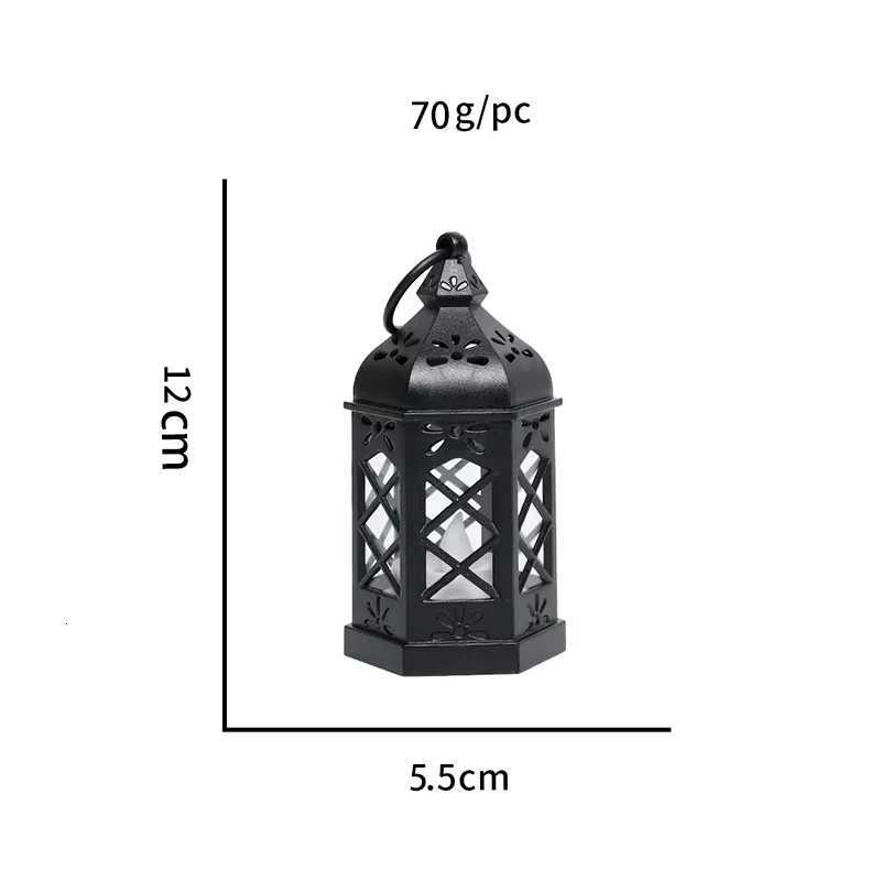 Halloween Led Electronic Candle Light Hexagonal Wind Light Portable Handheld Small Lantern Decorative Ornament M251115