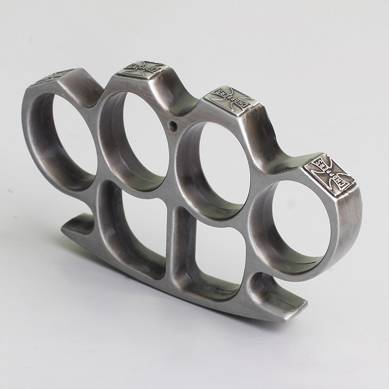 Thickened Metal Brass Knuckle Duster Finger Tools Outdoor Camping Self-defense Mini Pocket Portable Tool