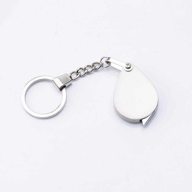 Sank Pocket Foldable Full Metal Keychain Small Print Zinc Alloy Glass Lens Portable Magnifier 231030