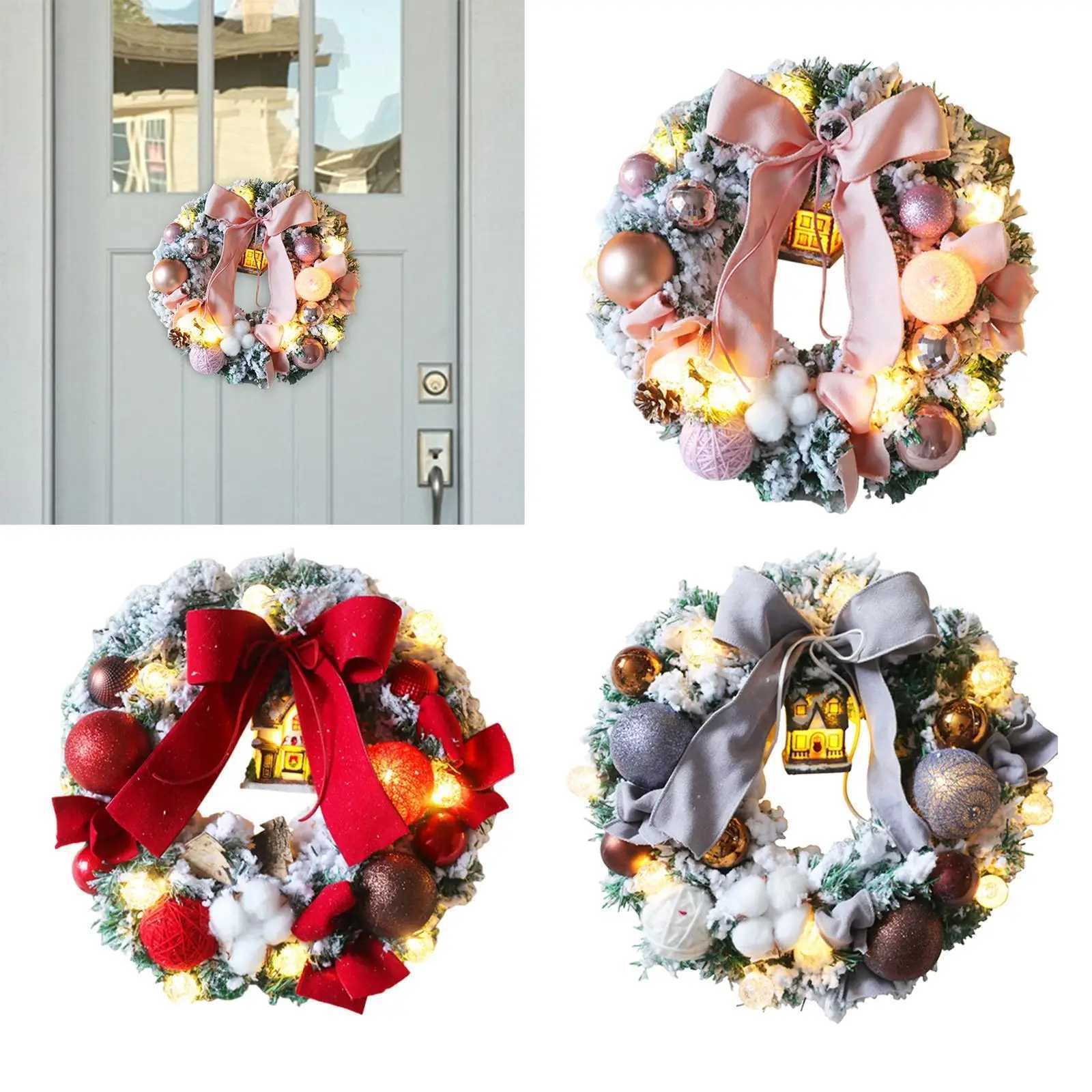 Christmas Wreath 1181 inch Christmas Balls Xmas Decor for Party Window DoorM251115